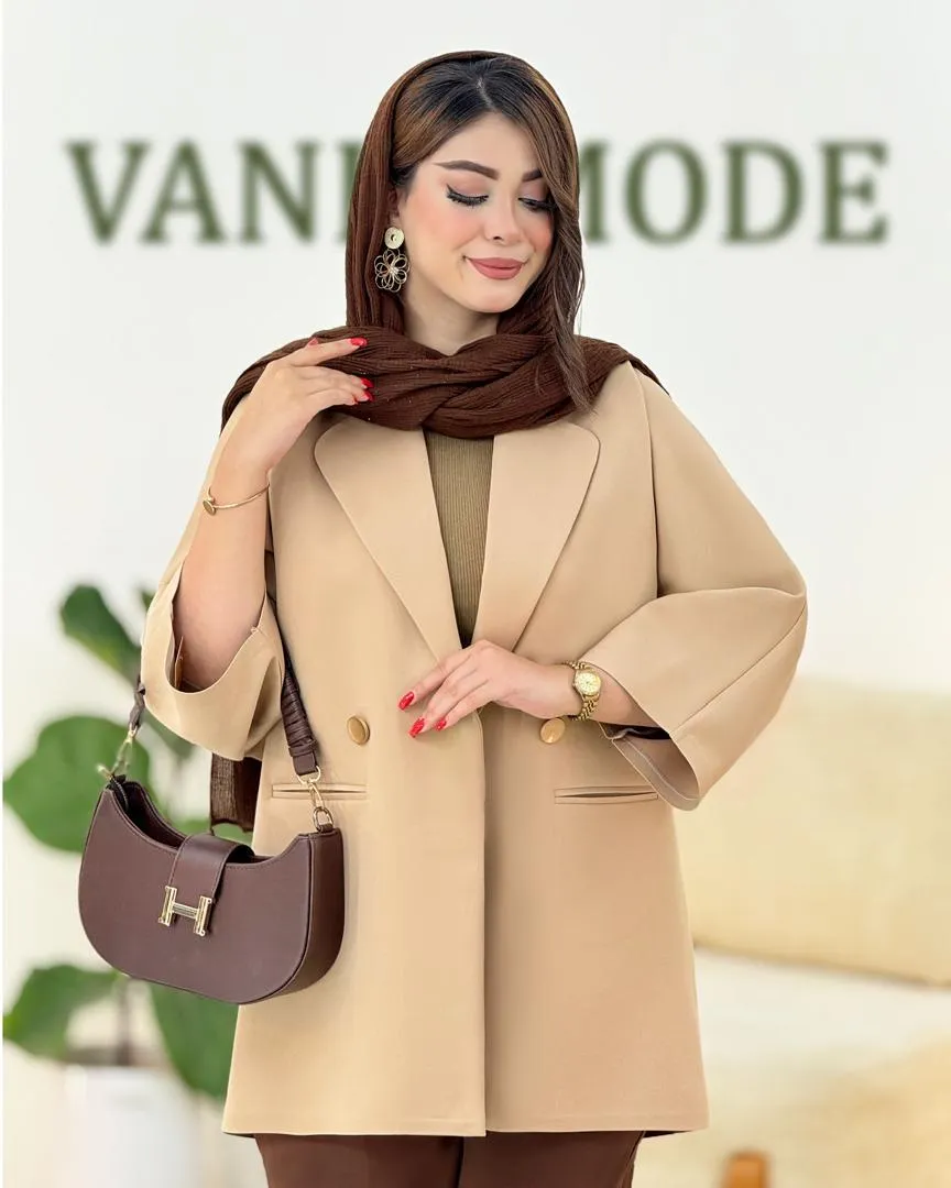 کت مازراتی یقه انگلیسی جیب نما کد h383