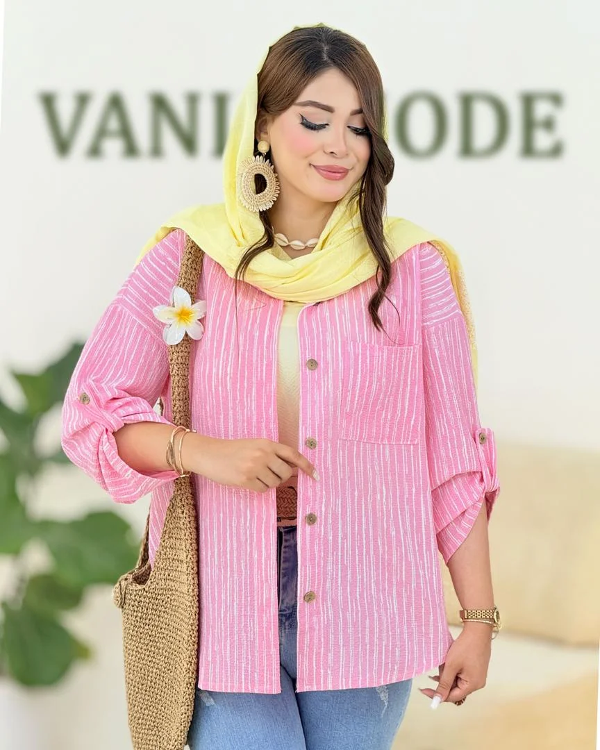 شومیز پری پفکی راه راه کدH334