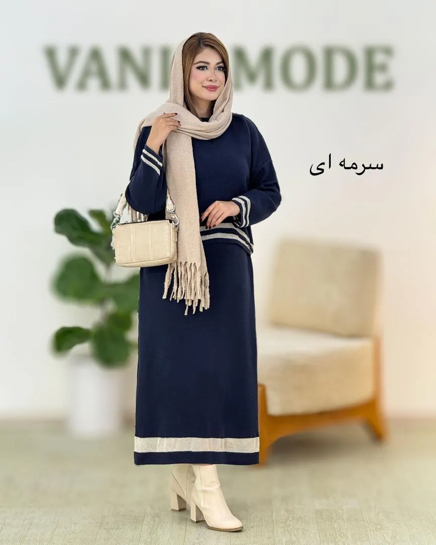 ست بلوز هلالی ودامن کمر کش کد h660