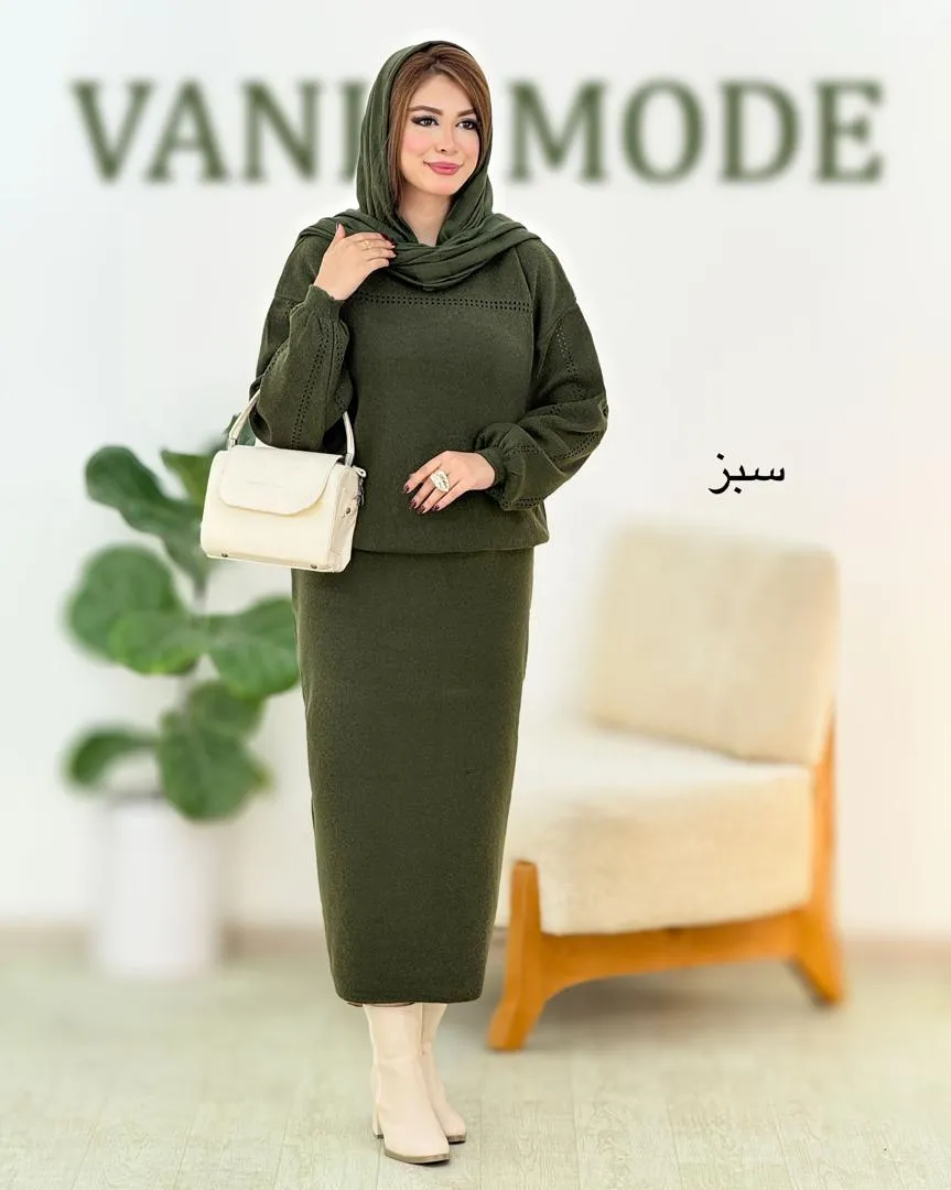 ست بلوز دامن یقه هفت کد h560