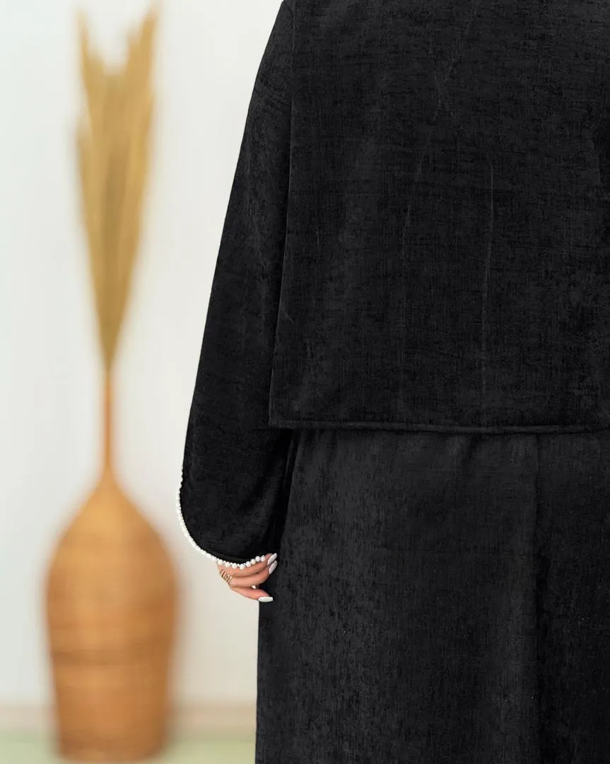 ست کت سارافون و کمربند سنگدوزی کد h761