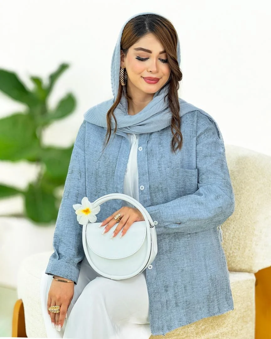 شومیز گازوییلی پایین هلال دار کدh338