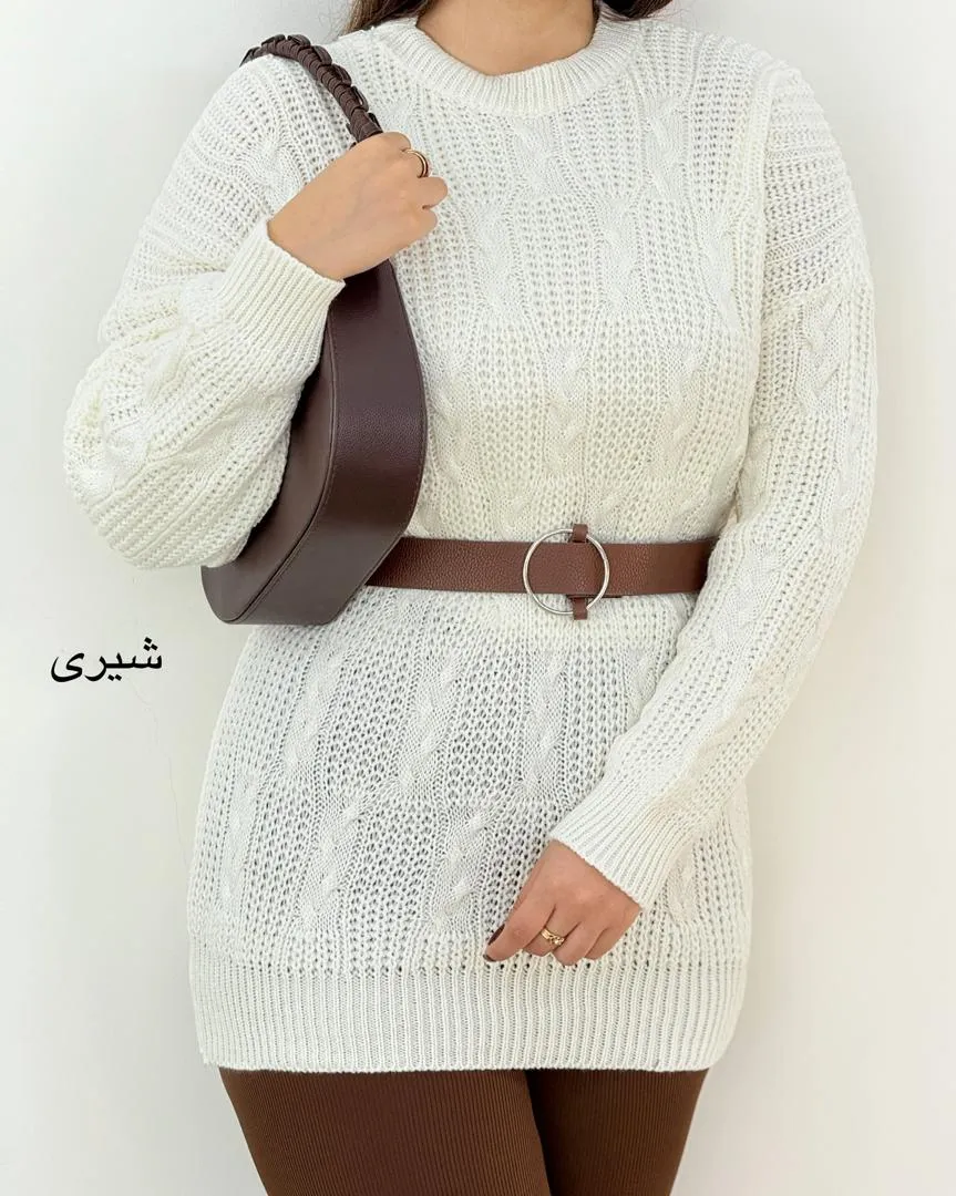 بافت یقه گرد سرشانه افتاده کد h522