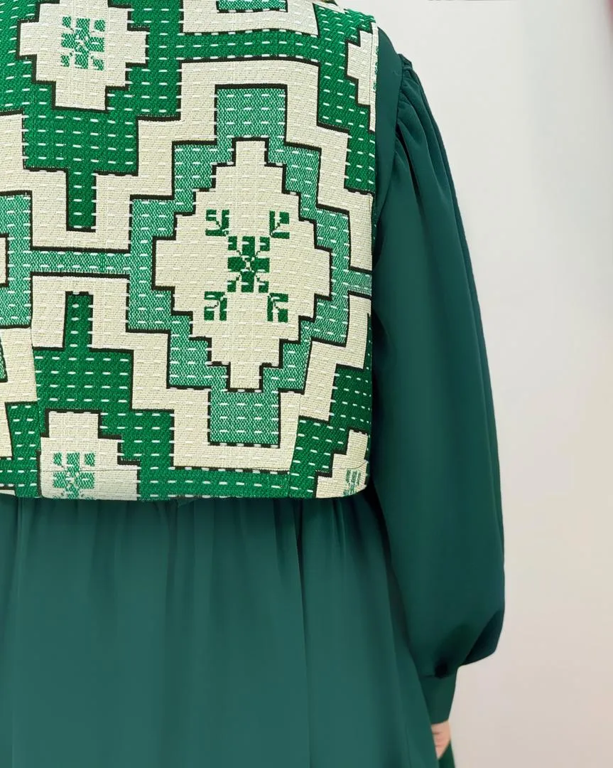 ست پیراهن جلیقه یلدایی کد h763