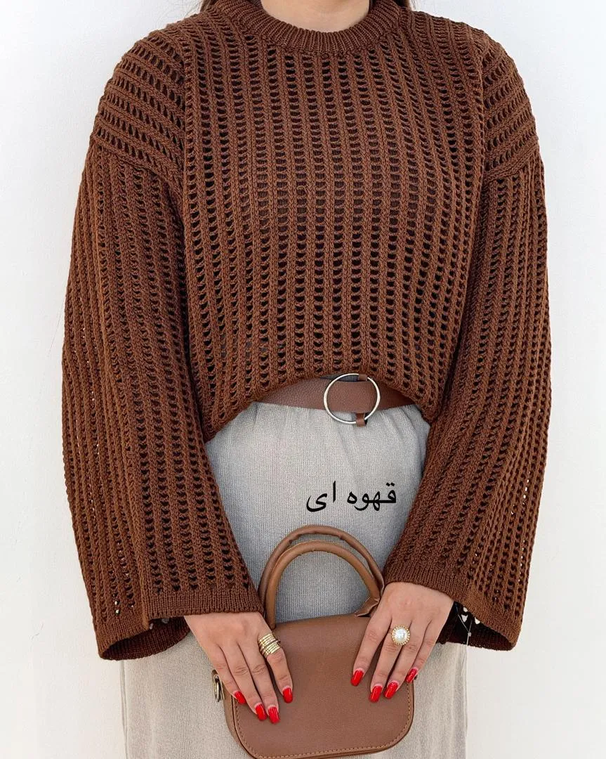 بلوز بافت یقه گرد کد H413