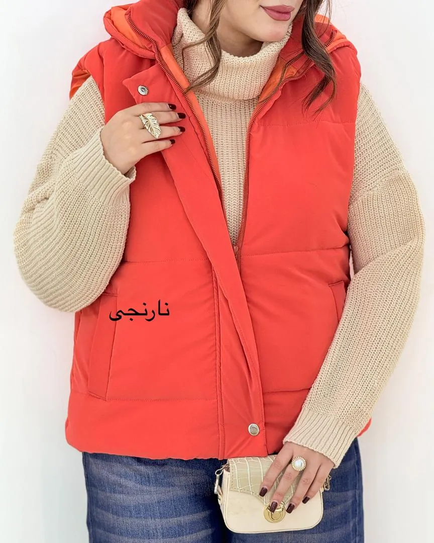 پافر آستر دار کلاه دار زنانه کد h630