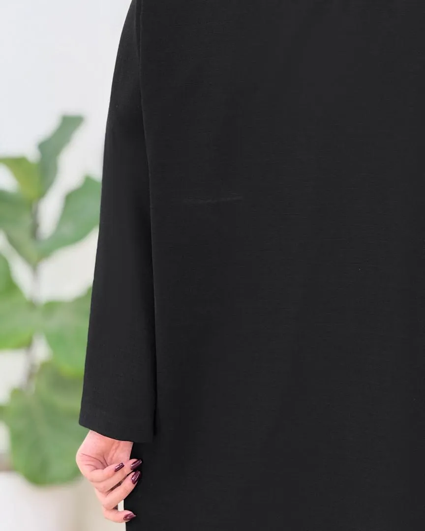 مانتو سوپر شانتون جت بلک کد h556