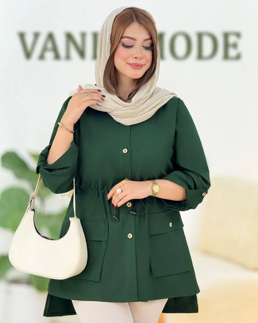 مانتو آستین گت دار کد h378