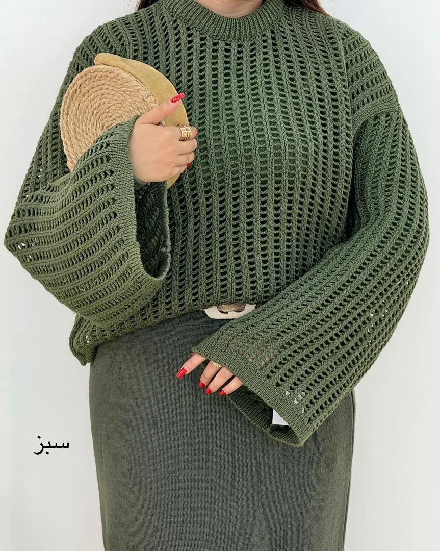 بلوز بافت یقه گرد کد H413