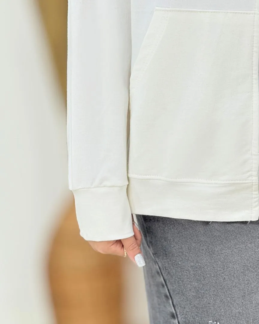 سویشرت کلاه دار زنانه کد h740