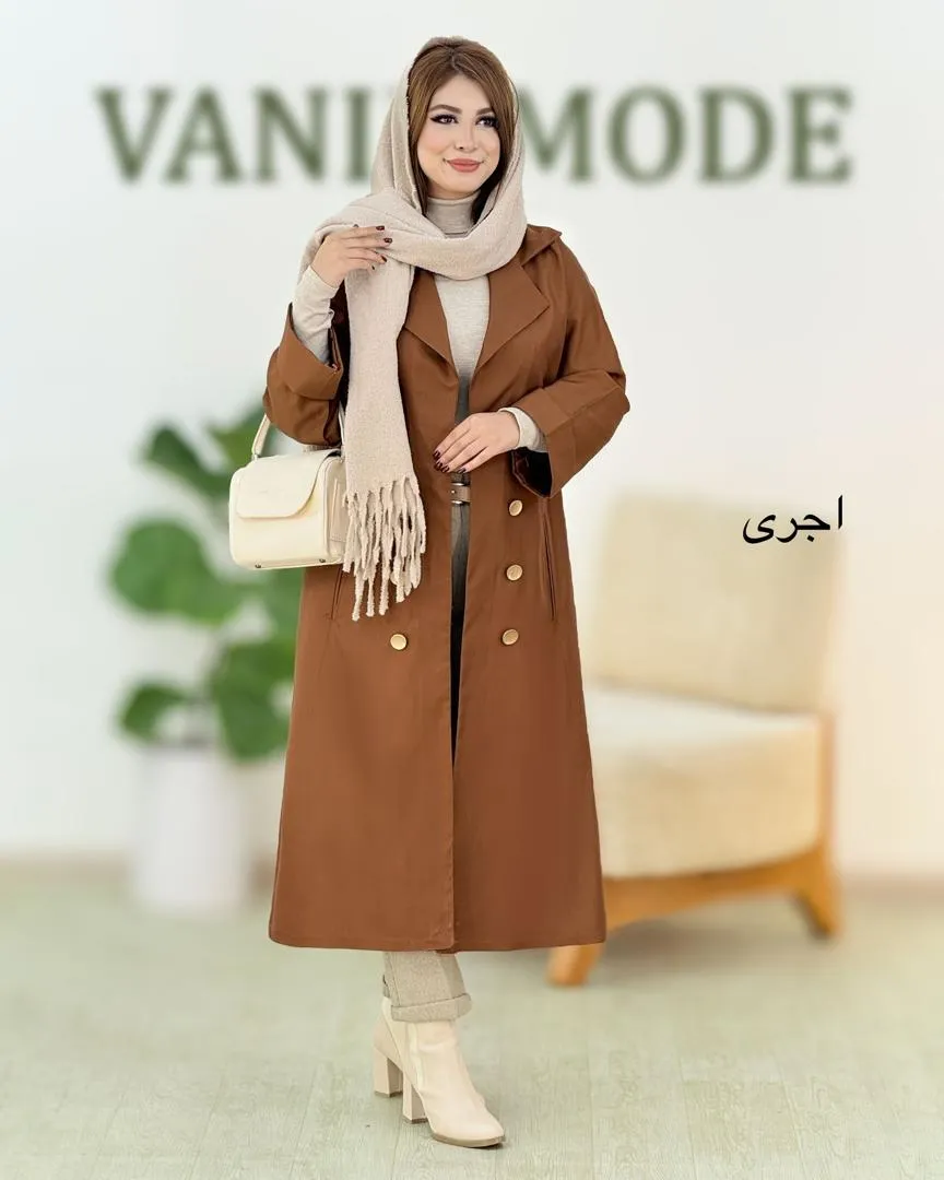 مانتو بلند جیب دار کد h738