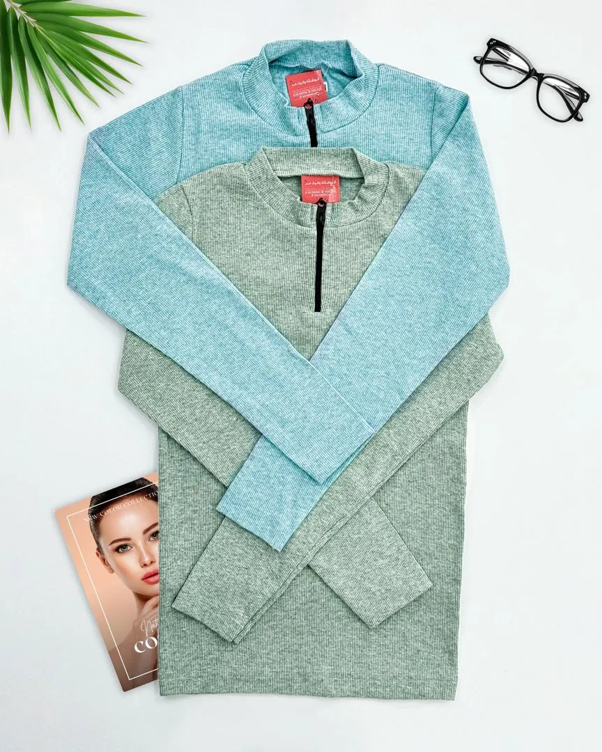 بلوز فانریپ نیم زیپ کد h644