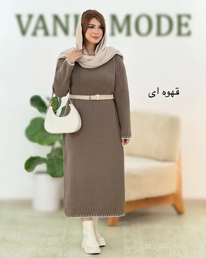 کفتان بلند نوار دوزی بافت کد h391