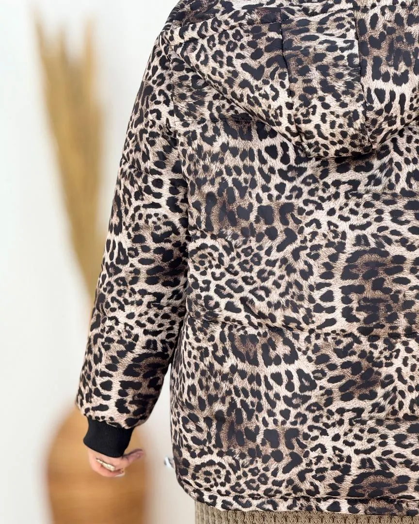 کاپشن پلنگی آستردار کد h746