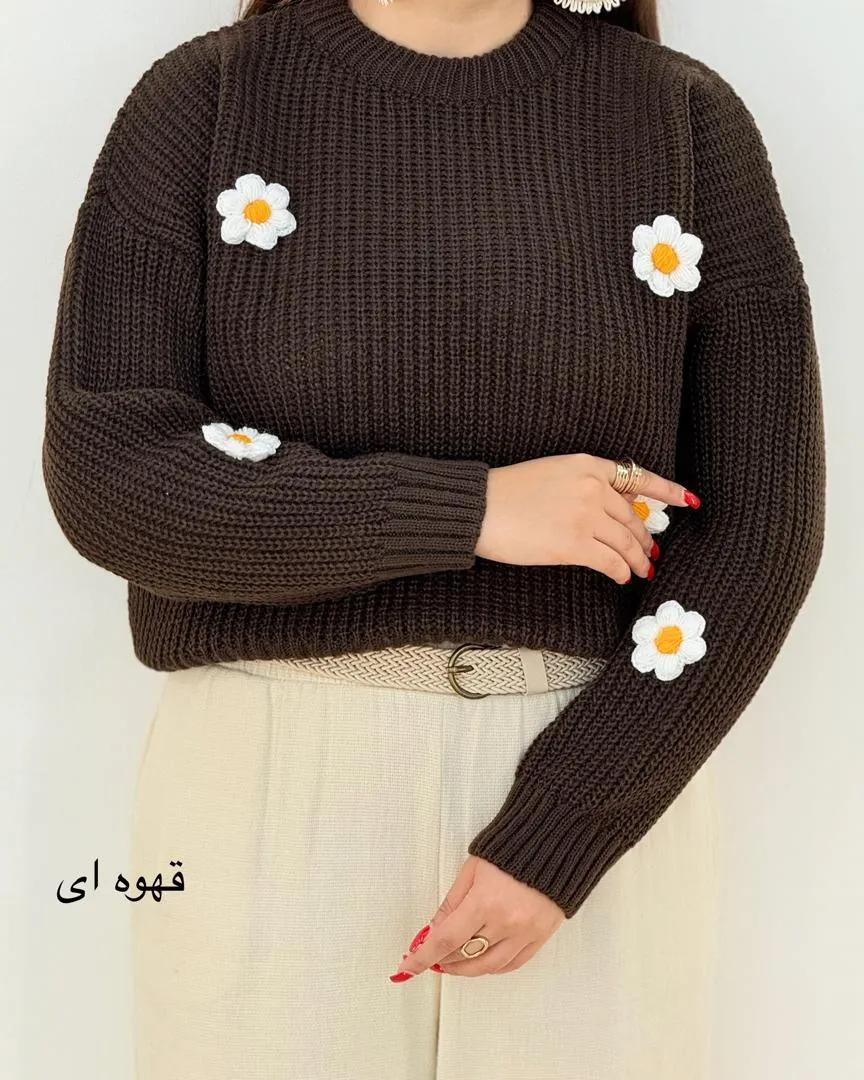 کراپ بافت طرح گل کد h446