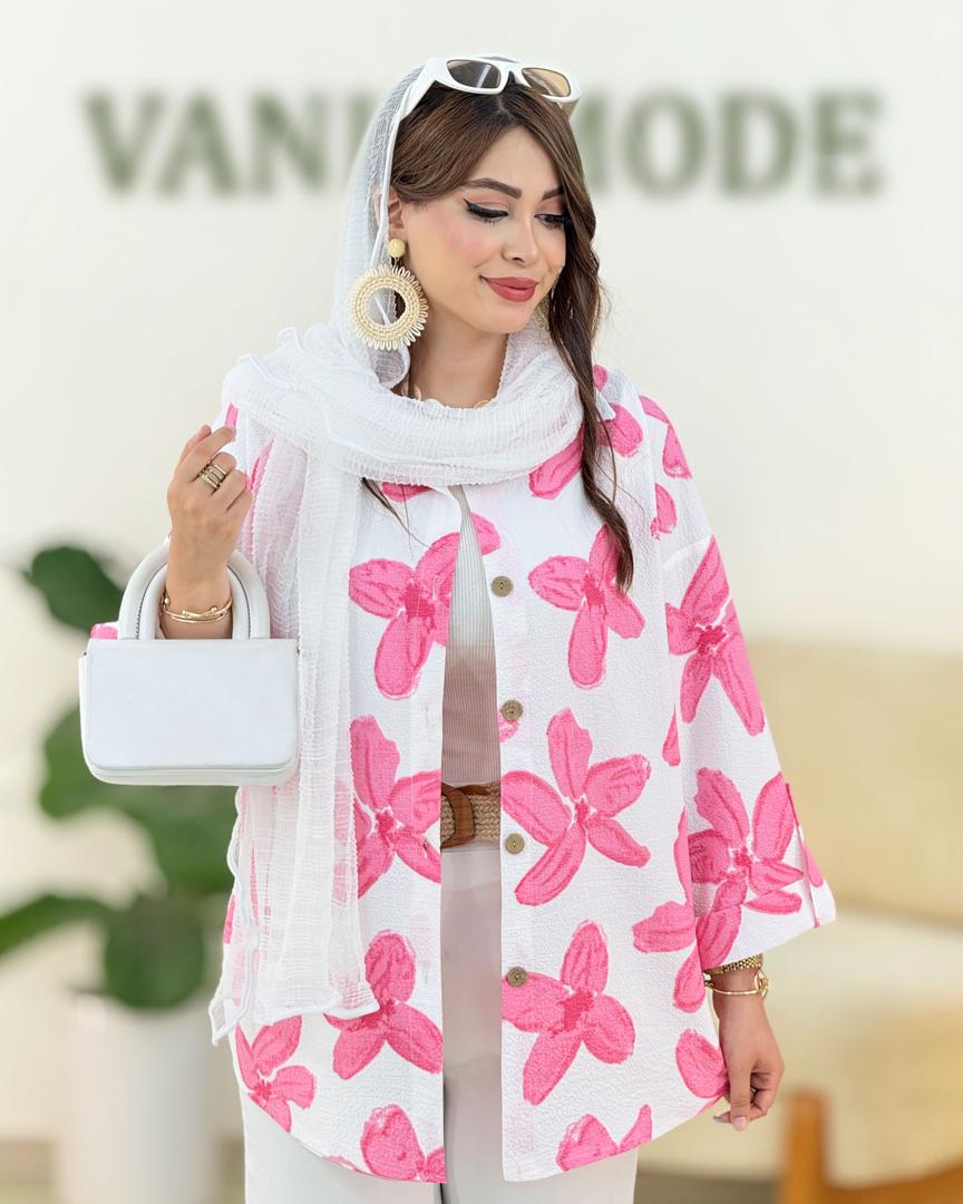 شومیز ینزی آستین پاگون دار کد h205