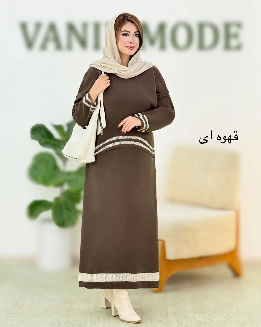 ست بلوز هلالی ودامن کمر کش کد h660