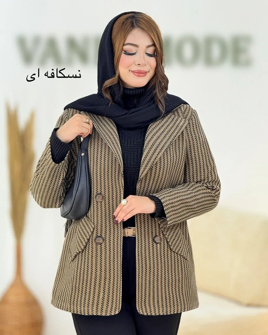 تک کت گندمی جیب دار