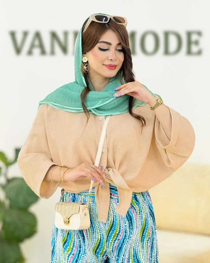 شومیز گره ای پیش بلند پشت کوتاه کد H268