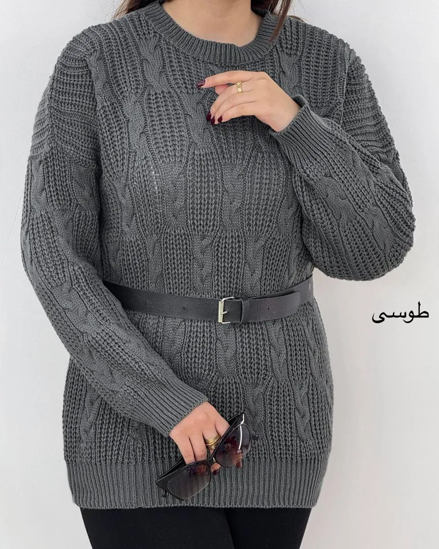 بافت یقه گرد سرشانه افتاده کد h522