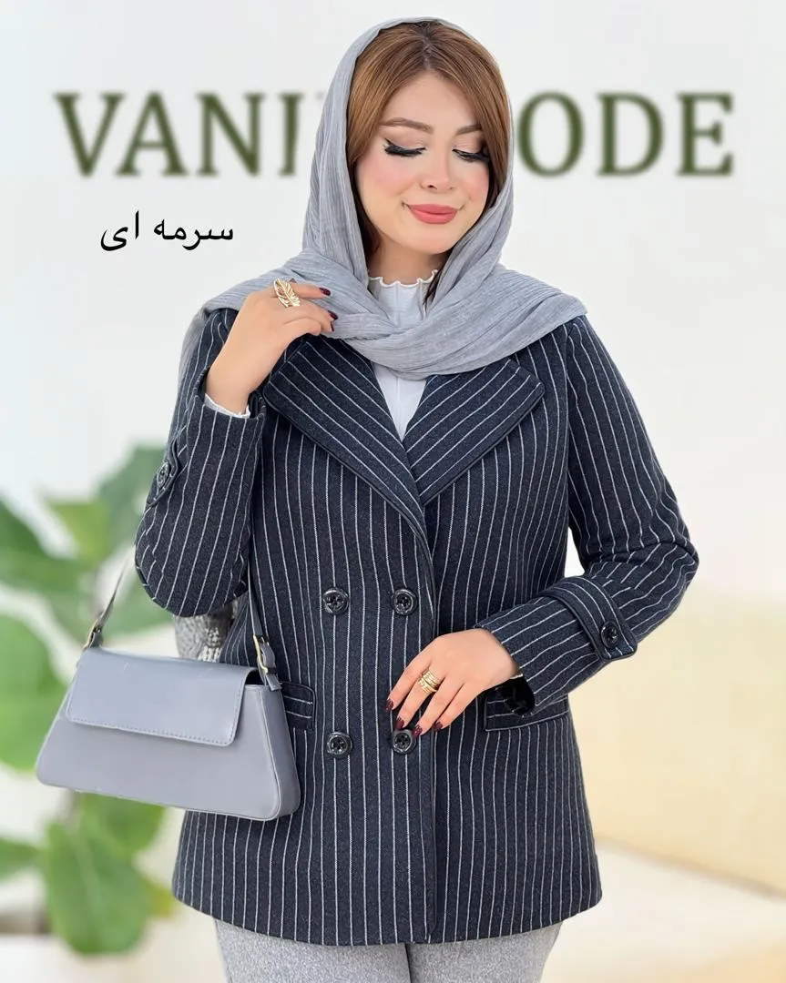 پالتو فوتر جلو دکمه خور آستر دار کد h621