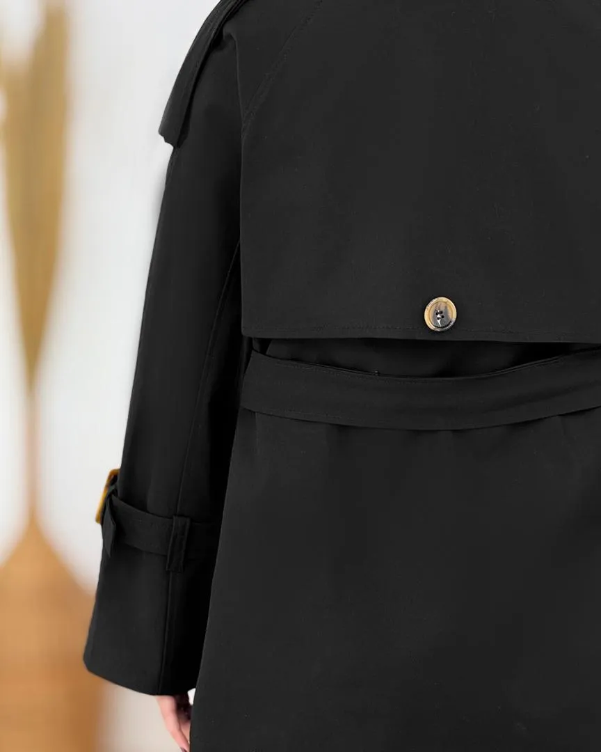 ترنج کت والان دار یقه انگلیسی کد h673