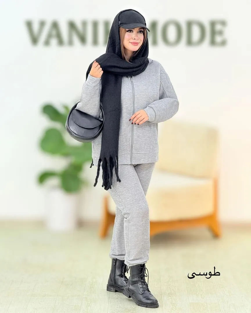 ست دورس شلوار جلو زیپ دار کد h583