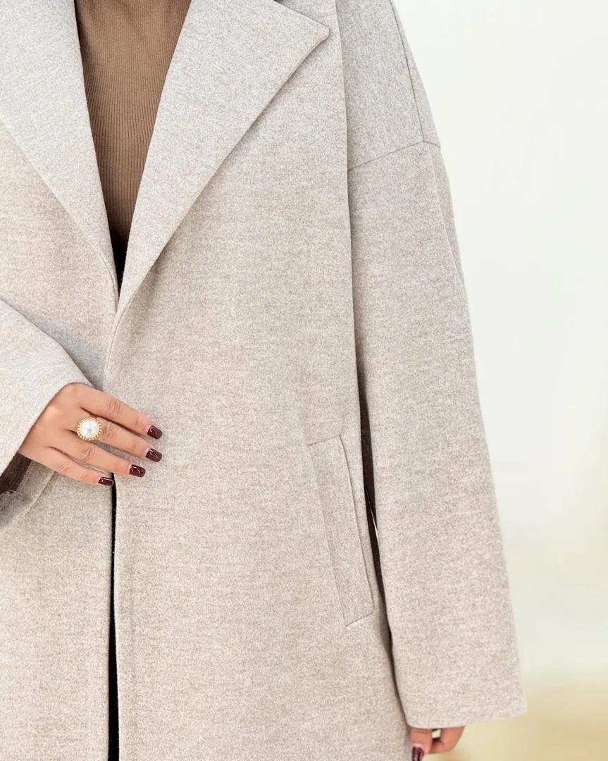 پالتو فوتر بلند جیب دار کد h678