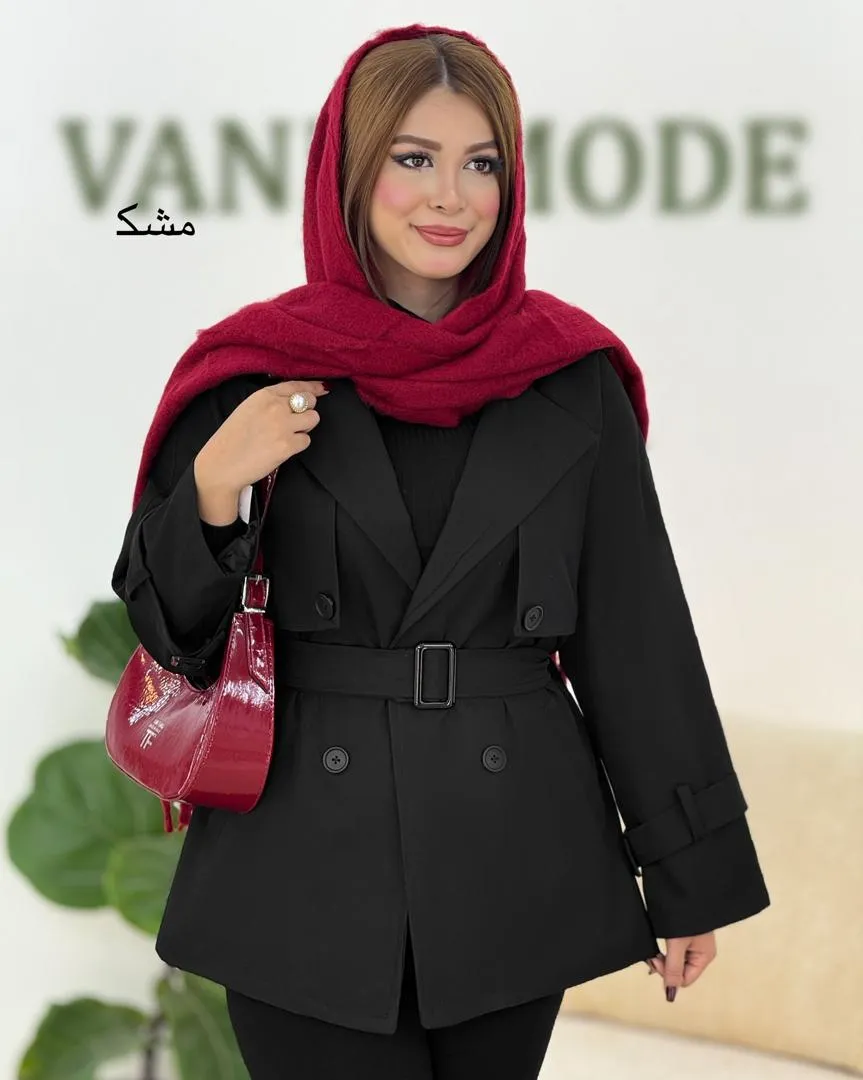 بارانی دکمه نما کتان کجراه کد h594