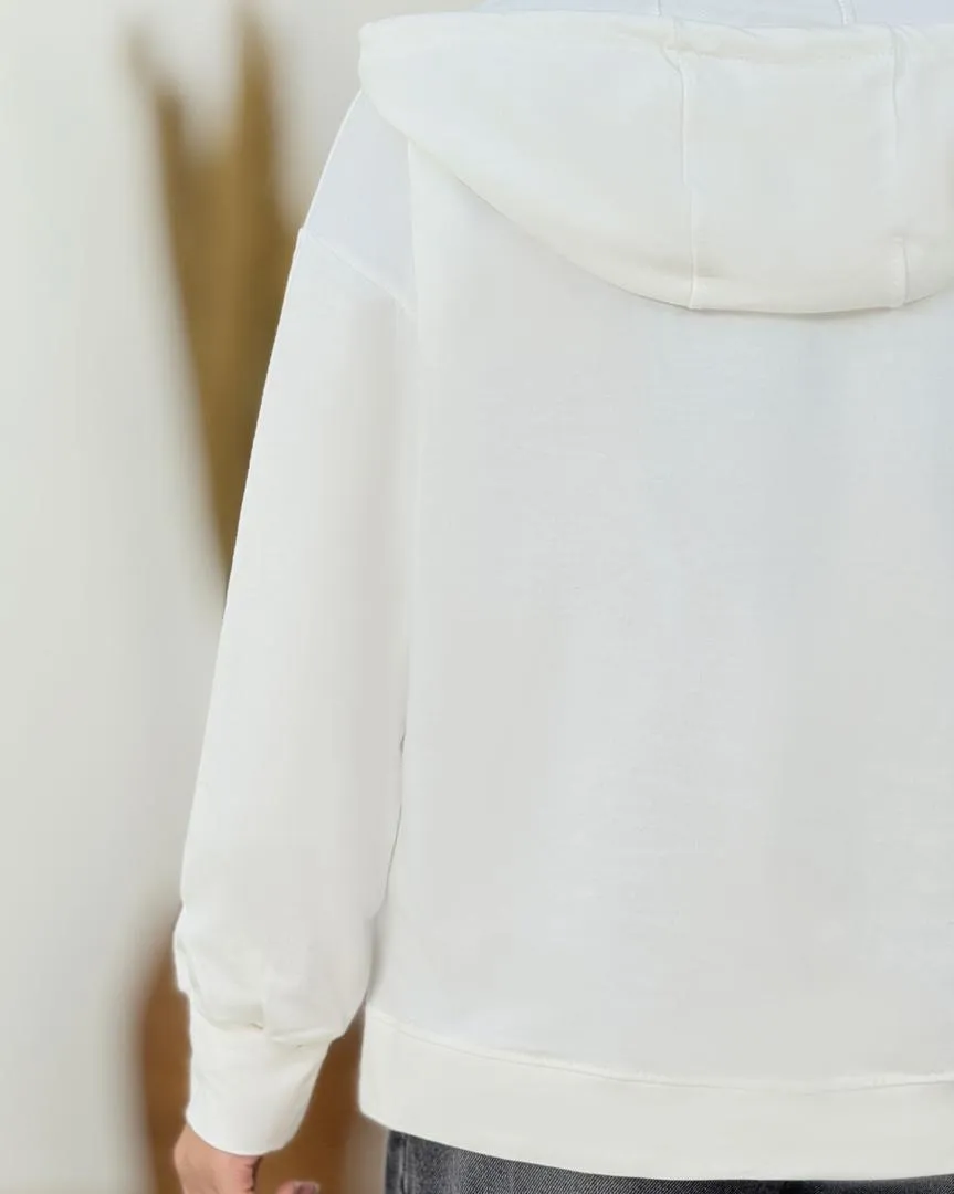 سویشرت کلاه دار زنانه کد h740