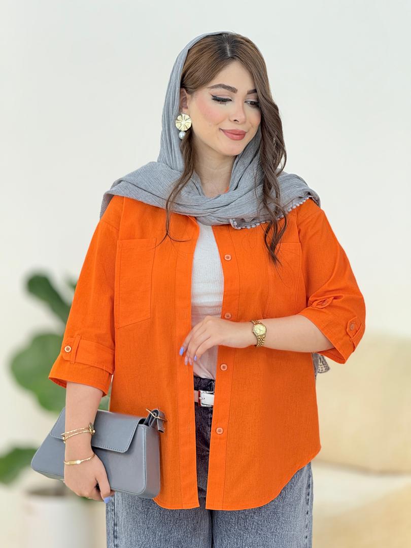 شومیز دو جیب آستین سه ربع کد H201