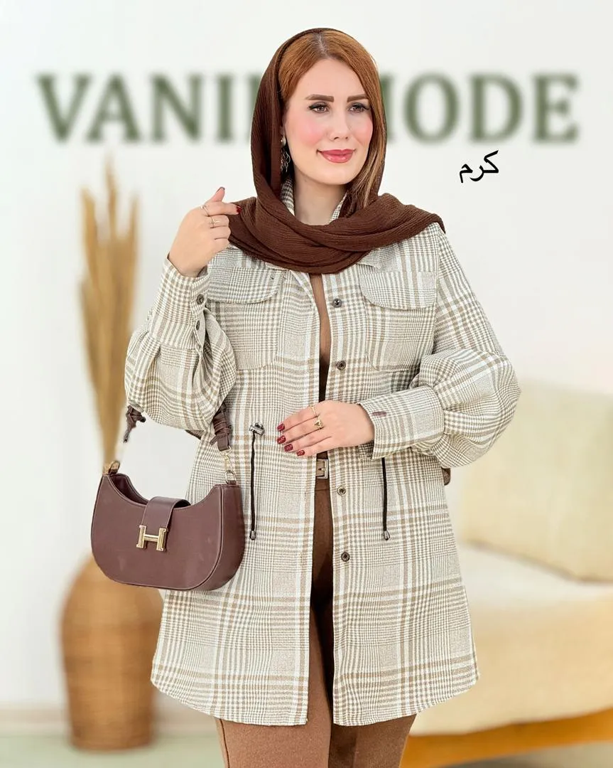 مانتو چهار خونه پاین هلال دار کد h601