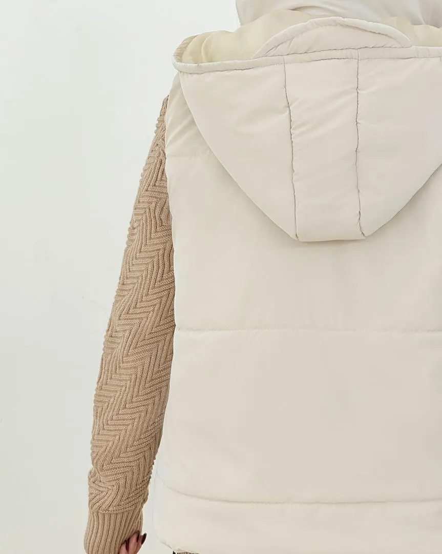 پافر آستر دار کلاه دار زنانه کد h630