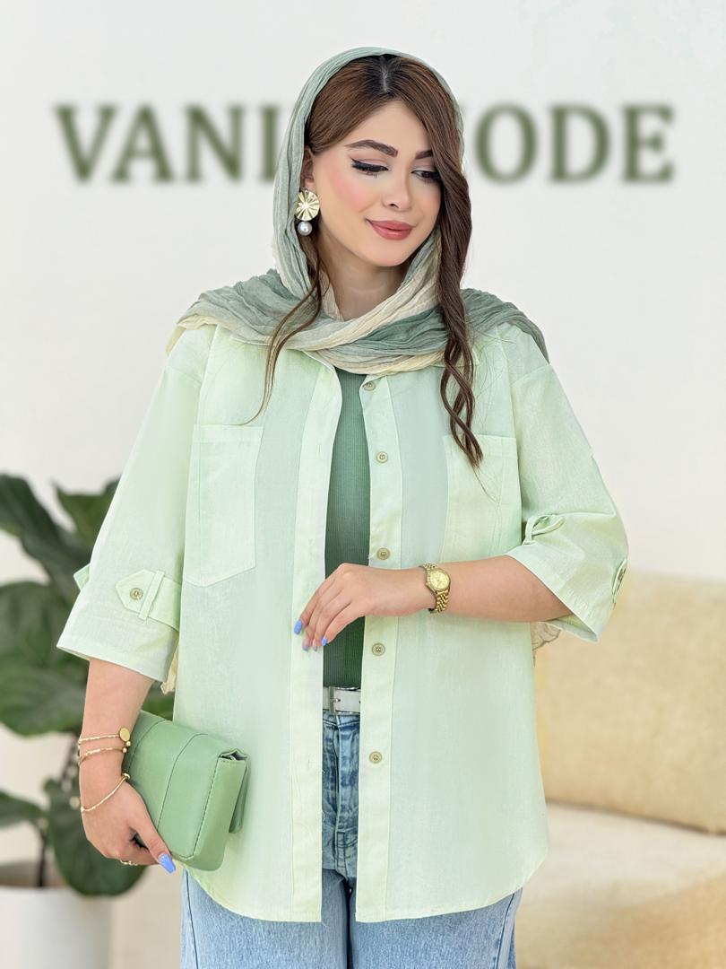 شومیز دو جیب آستین سه ربع کد H201