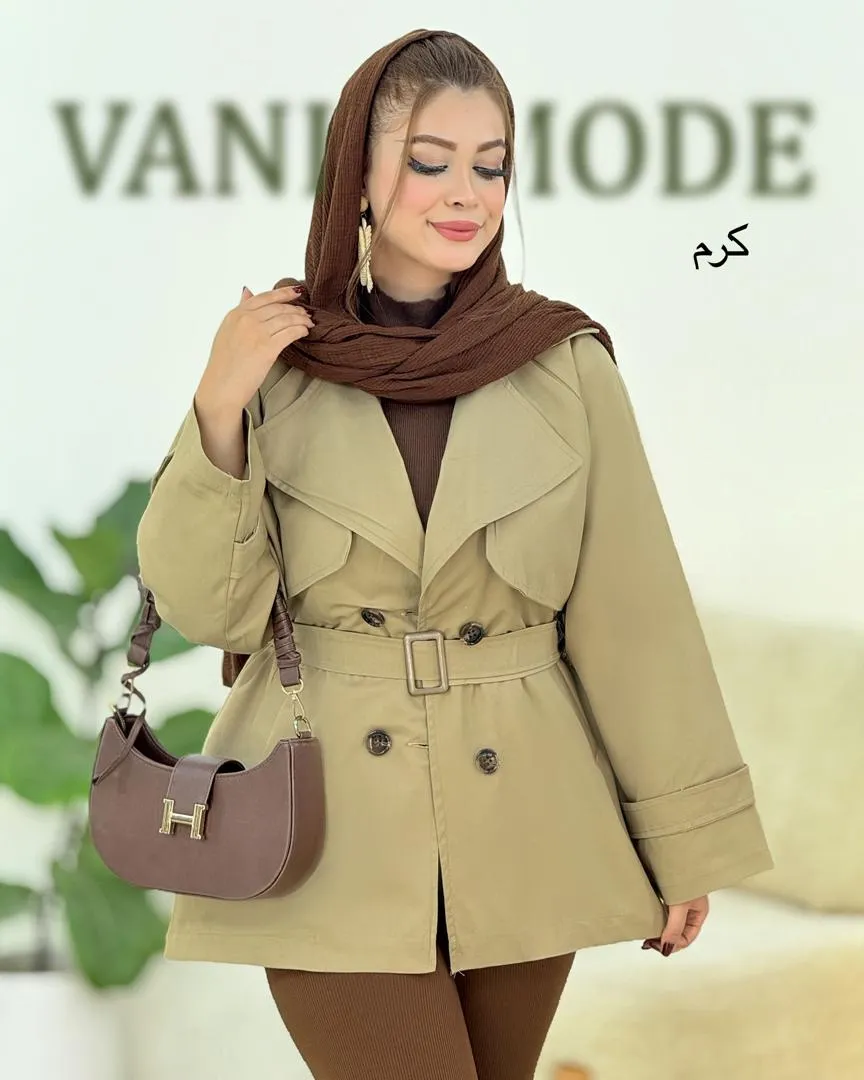 ترنچ کت آستر دار کد h439