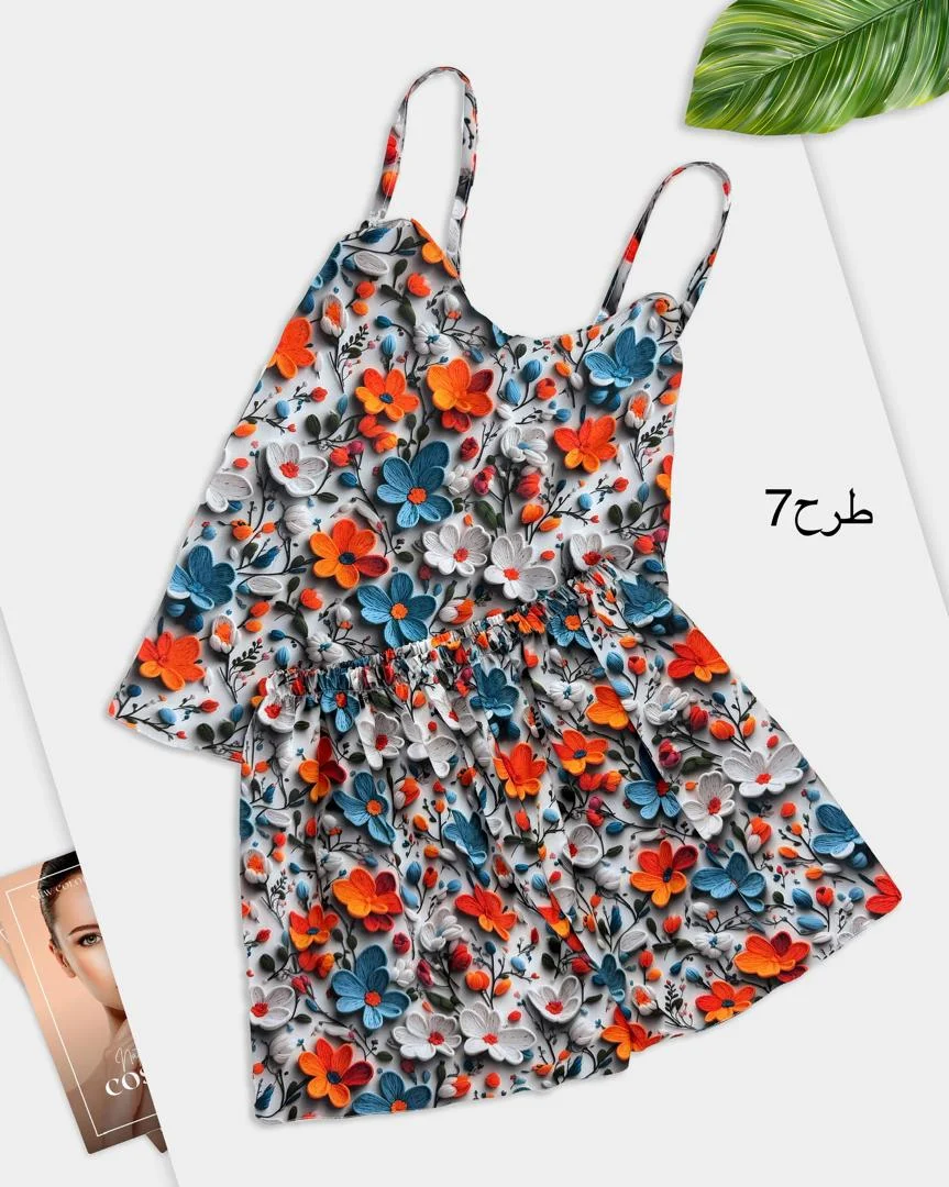 تاپ شلوارک بوگاتی چاپی کدh371