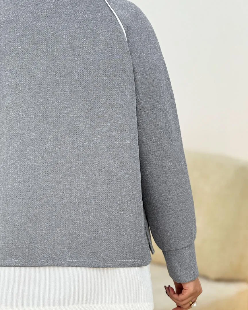 بلوز دو تیکه و شلوار پیلی دار کد h679