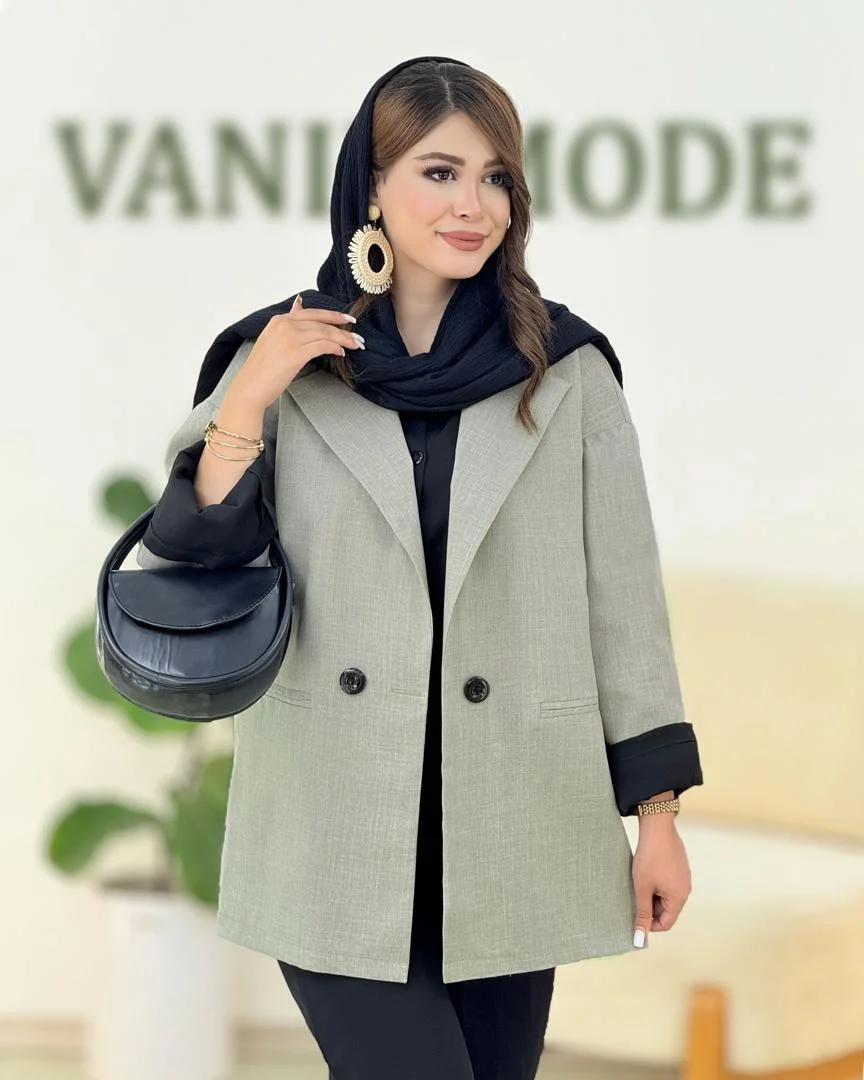 کت شانتون آستین افتاده کدh192