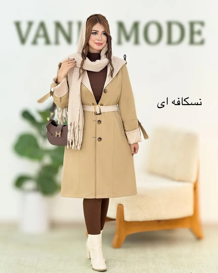 بارانی سانتانا کلاهدار کد H584