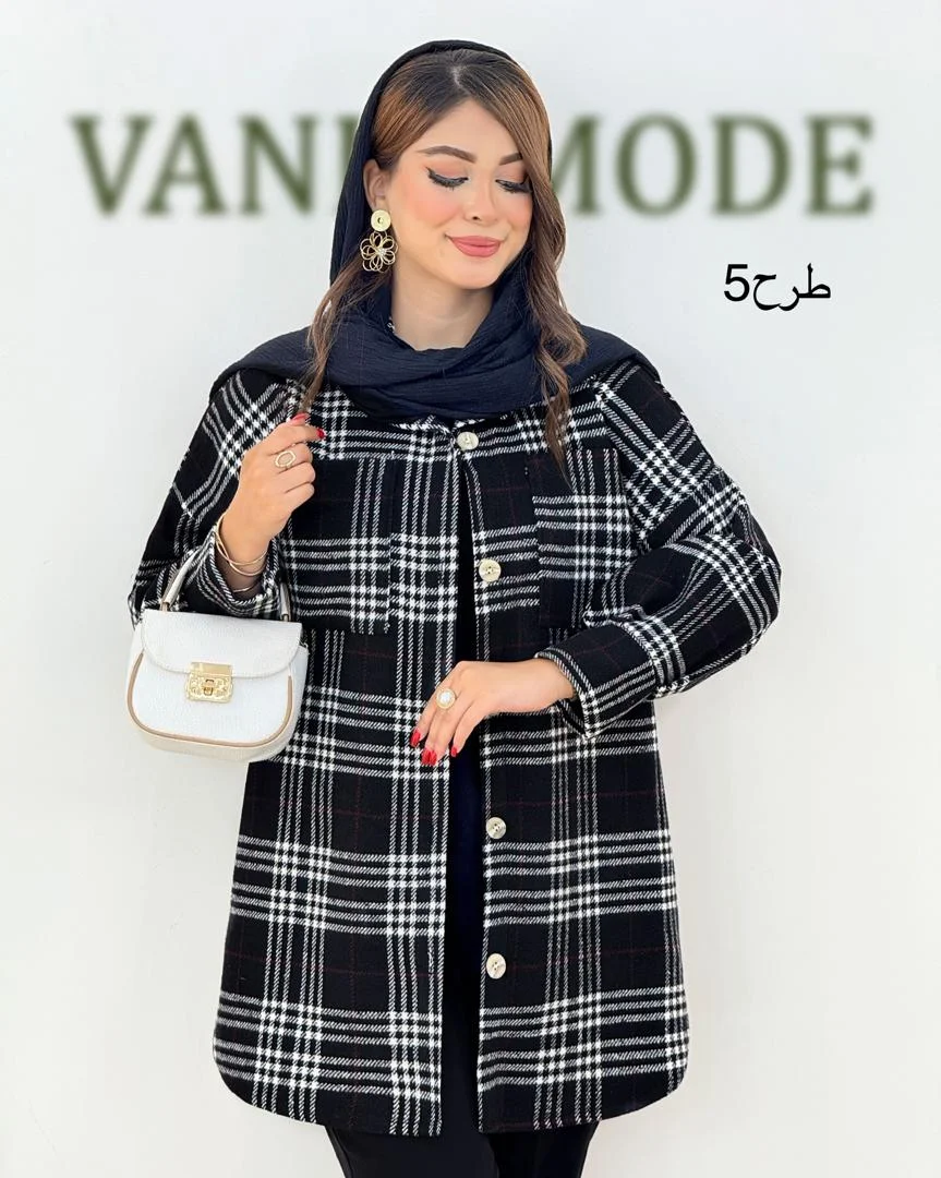 شکت جلو جیب دار چهارخونه کد h382