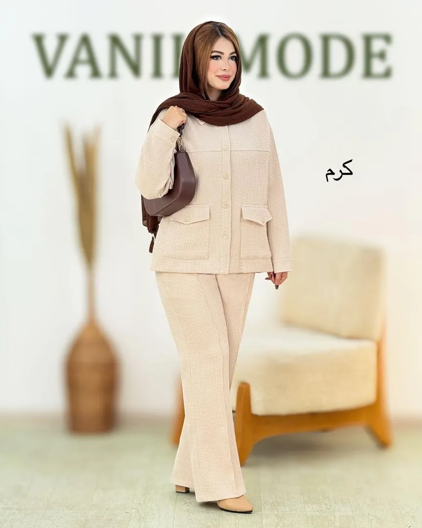 ست کت شلوار کوک دوزی کد h724
