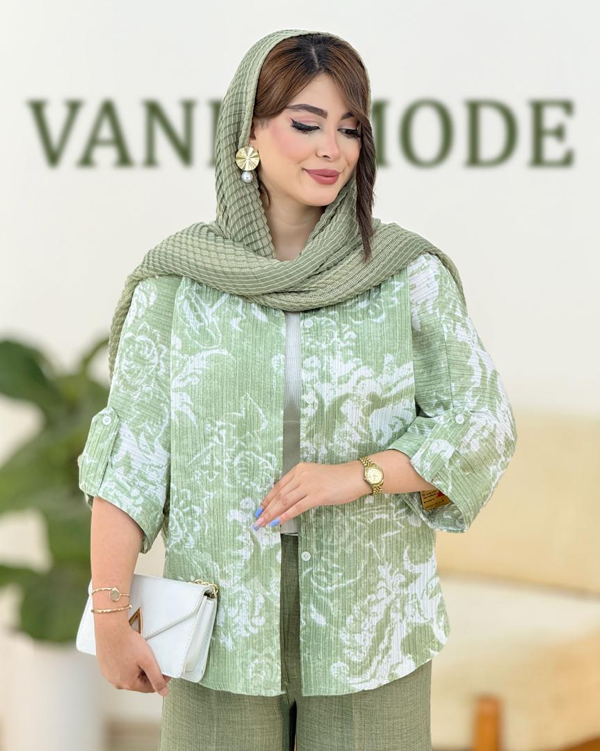 شومیز باکسی آبرنگی کدh220