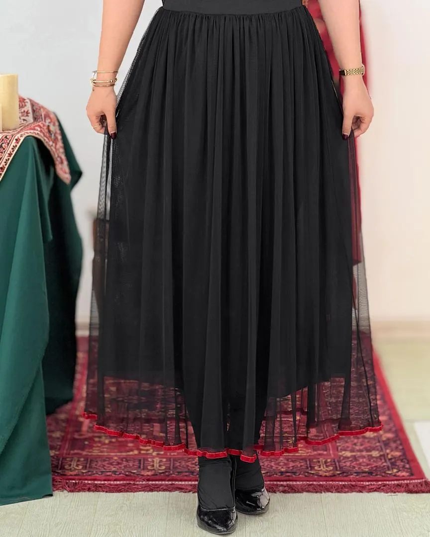 ست یلدایی کت تافته و دامن تور