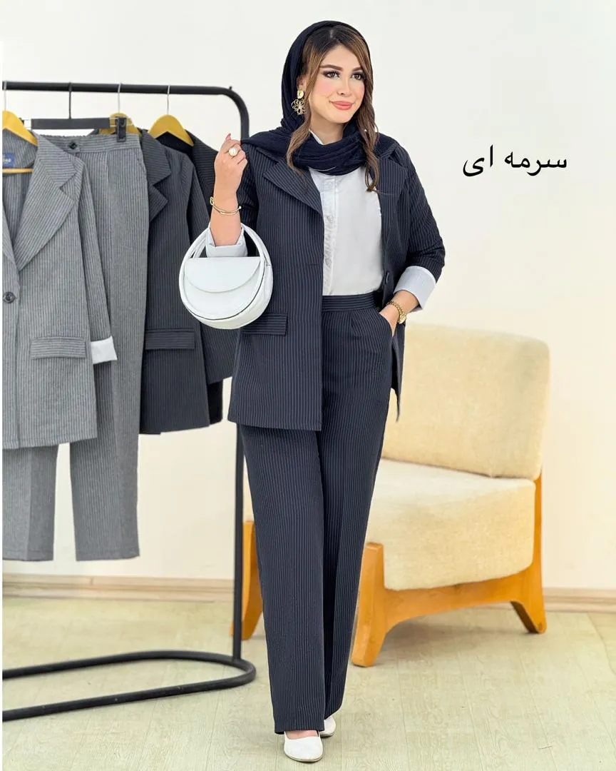 کت شلوار پرشیا دیپلمات آستین مچ سفید کد f982