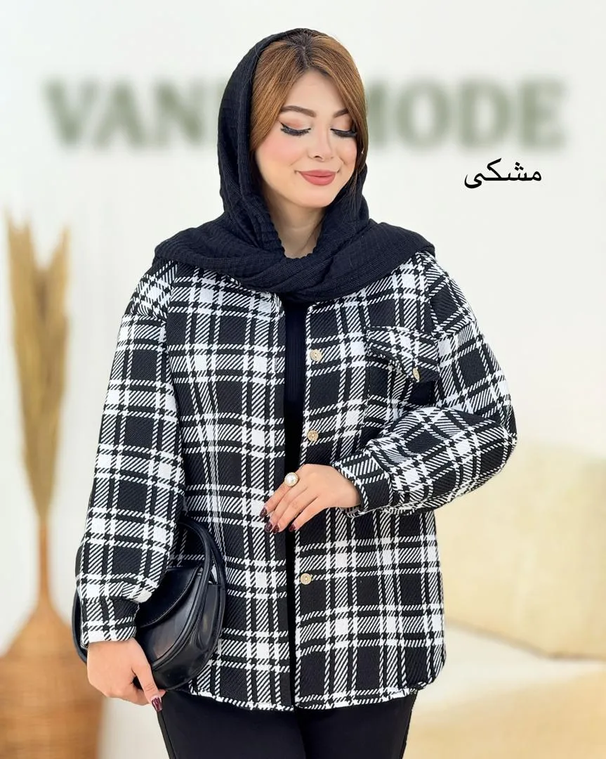 کت چهارخونه پشمی اکریلیک کد h687