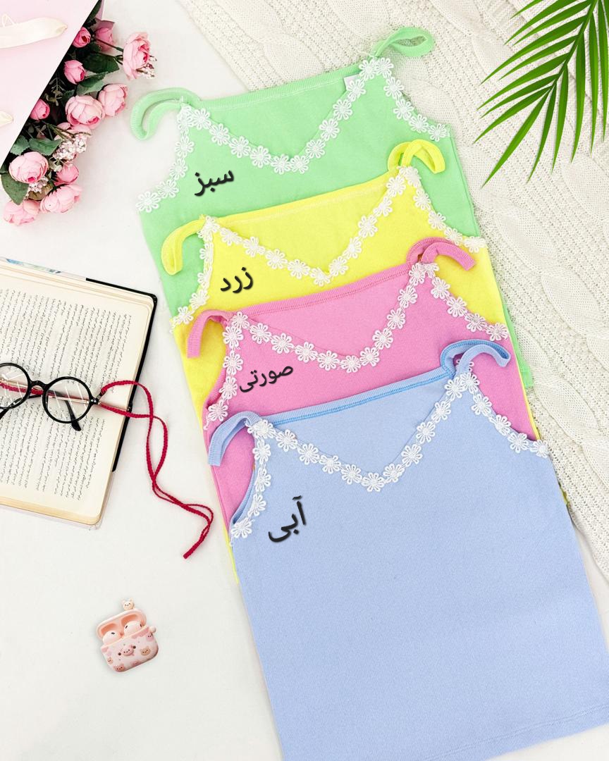 تاپ یقه گلدار بندی کد h73