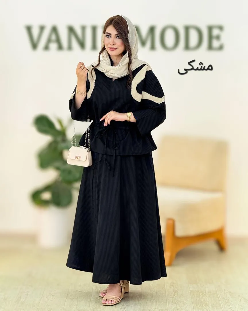 شومیز دامن شانتون ژاکارد کد h3