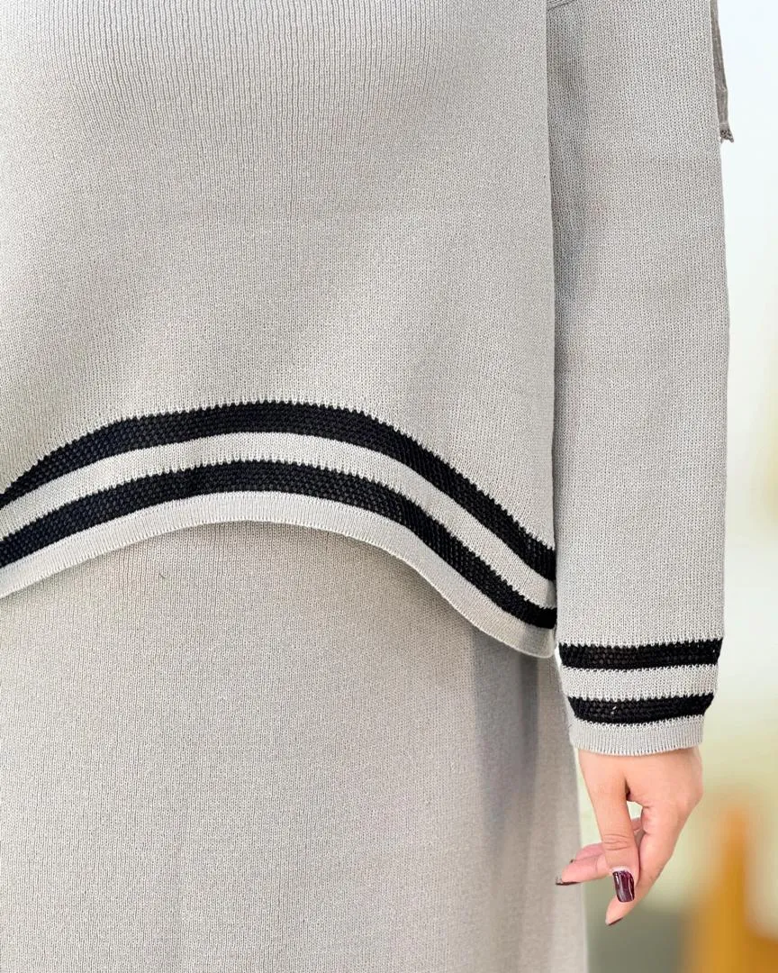 ست بلوز هلالی ودامن کمر کش کد h660