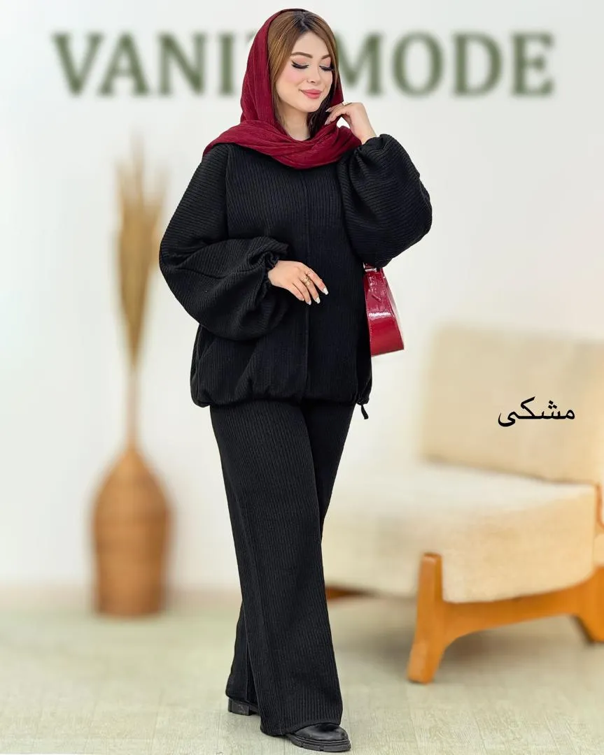 ست بلوز گت دار و شلوار بگ استایل کد h767