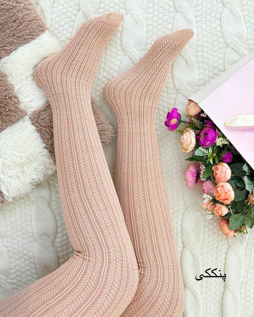 جوراب شلواری گندمی کد H419